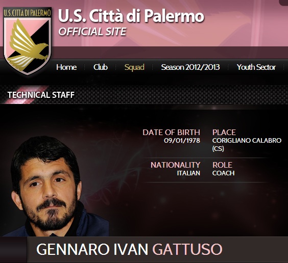Дженнаро  Гаттузо — главный тренер «Палермо» и еще пять назначений Маурисио Дзампарини. «Сиц-председатель»