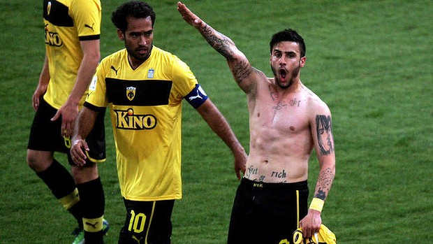 AEK Athens midfielder is banned for life over Nazi salute