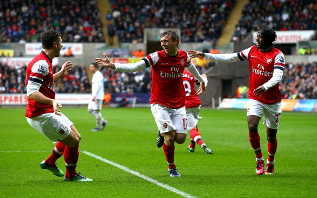 English Premier League scores - Matchday 30 : Arsenal 2-0 Swansea