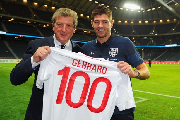 Five players made their debuts, Gerrard reached 100 caps for England