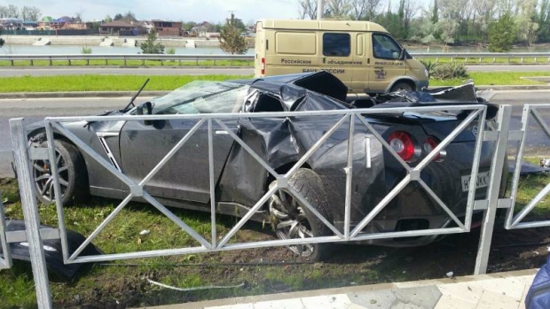 Ещенко разбил машину