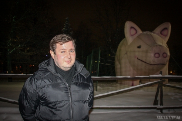 Олег Пирожков и свинья